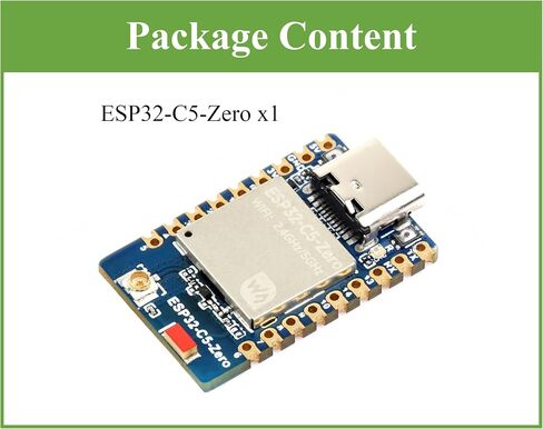 ESP32-C5 Mini Development Board, Equipped with 32-bit RISC-V Processor, Support 2.4GHz and 5GHz Dual-Band Wi-Fi/Bluetooth 5/ Thread/Zigbee, Onboard GPIO Pins, Antenna, Suitable for SMD Applications in Kuwait