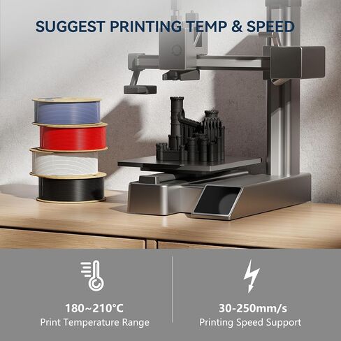 Fugacity PLA Filament 1.75mm, 3D Printer Filament 1KG Spool (N.W 2.2lbs), Dimensional Accuracy +/- 0.02mm, Enhanced Printing Effect Fits Most FDM 3D Printers in Kuwait