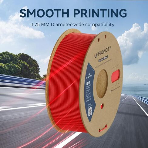 Fugacity PLA Filament 1.75mm, 3D Printer Filament 1KG Spool (N.W 2.2lbs), Dimensional Accuracy +/- 0.02mm, Enhanced Printing Effect Fits Most FDM 3D Printers in Kuwait
