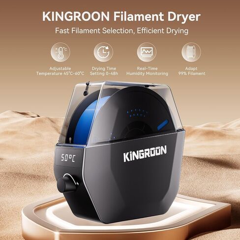 صندوق مجفف خيوط Kingroon، قابل للجدولة 48 ساعة، متوافق مع 1.75/2.85/3 مم PLA/PETG/TPU وما إلى ذلك، صندوق تخزين مغلق بخيوط الصندوق الجاف in Kuwait