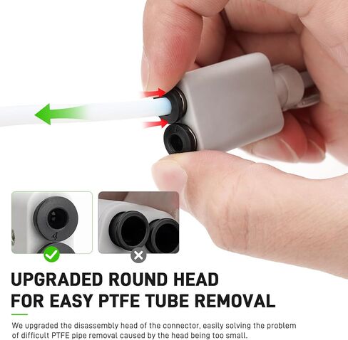 محول PTFE 2 في 1 قابل للفصل لمختبر Bambu Lab A1/A1 Mini | مساران متصلان مسبقًا للتخزين المؤقت الخارجي أو صندوق المجفف؛ التبديل اليدوي مرة واحدة في كل مرة وجسم سهل التنظيف قابل للفتح. in Kuwait