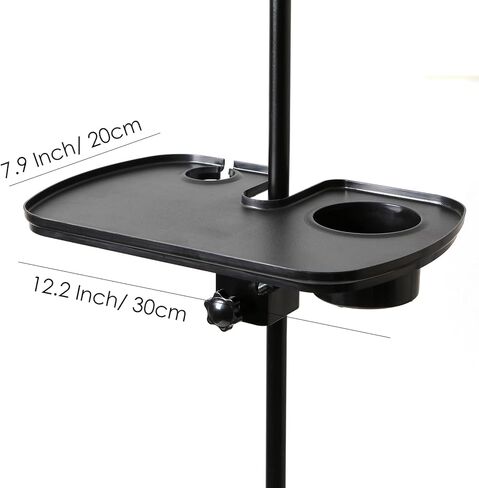 Plastic Microphone Stand Tray Stage Concert Performance Vocal Guitar Accessory with Drink Holder and Microphone Holder (Deluxe) in Kuwait
