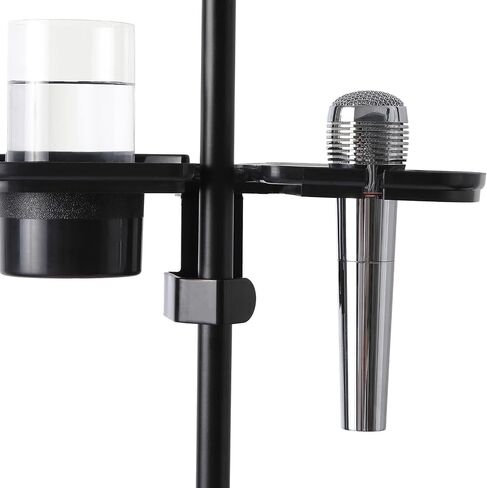 Plastic Microphone Stand Tray Stage Concert Performance Vocal Guitar Accessory with Drink Holder and Microphone Holder (Deluxe) in Kuwait