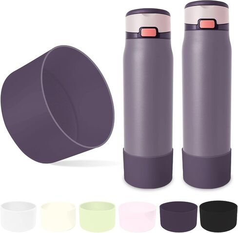 حذاء سيليكون متوافق لحلقة ميسا الحديثة البسيطة 24oz و30oz، خالٍ من BPA، غطاء سفلي لزجاجة المياه مناسب بدقة، غطاء واقٍ مضاد للانزلاق، ألوان جمالية (الرمال الوردية) in Kuwait