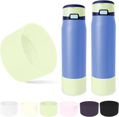 حذاء سيليكون متوافق لحلقة ميسا الحديثة البسيطة 24oz و30oz، خالٍ من BPA، غطاء سفلي لزجاجة المياه مناسب بدقة، غطاء واقٍ مضاد للانزلاق، ألوان جمالية (الرمال الوردية) in Kuwait