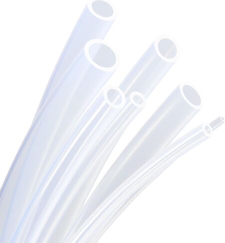 أنبوب تيفلون PTFE، أنبوب متعدد الأغراض بدرجة حرارة عالية 10 أقدام للطابعة ثلاثية الأبعاد والسيارات والكيماويات وخرطوم الهواء (شفاف، 6 × 8 مم - (1/4 بوصة × 5/16 بوصة)) in Kuwait