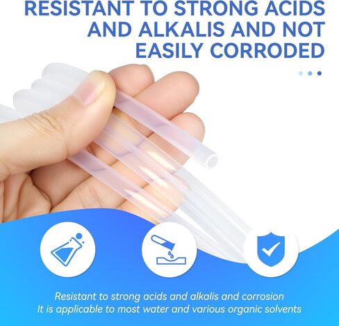 أنبوب تيفلون PTFE، أنبوب متعدد الأغراض بدرجة حرارة عالية 10 أقدام للطابعة ثلاثية الأبعاد والسيارات والكيماويات وخرطوم الهواء (شفاف، 6 × 8 مم - (1/4 بوصة × 5/16 بوصة)) in Kuwait
