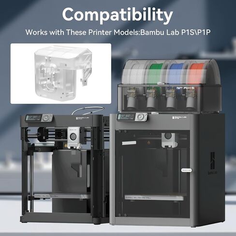 قناة مروحة تبريد Hotend لطابعات Bambu Lab P1/P1P/P1S ثلاثية الأبعاد، تصميم 4 مجاري هواء، تدفق هواء عالي الكفاءة، تبريد محسّن للطباعة، ملحقات طابعة ثلاثية الأبعاد سهلة التركيب in Kuwait