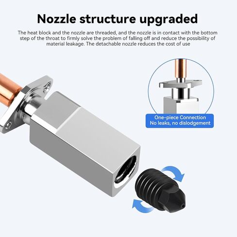 ترقية مجموعة رأس الطباعة Hotend لطابعة Bambu Lab P1P/P1S ثلاثية الأبعاد، استبدال طقم الطارد الساخن ذو درجة الحرارة العالية مع فوهة فولاذية صلبة 0.2،0.4،0.6،0.8 مم، سخان سيراميك، ثيرمستور وأدوات DIY in Kuwait