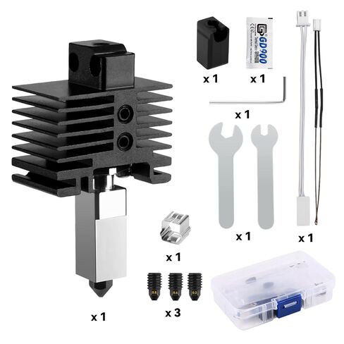 ترقية مجموعة رأس الطباعة Hotend لطابعة Bambu Lab P1P/P1S ثلاثية الأبعاد، استبدال طقم الطارد الساخن ذو درجة الحرارة العالية مع فوهة فولاذية صلبة 0.2،0.4،0.6،0.8 مم، سخان سيراميك، ثيرمستور وأدوات DIY in Kuwait