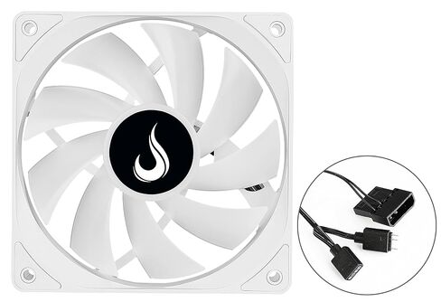 Computer Case Cooler Fan - Rise Mode - 120mm - ARGB - White - 5V in Saudi Arabia