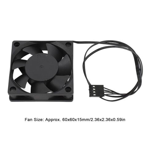 60mm Computer Case Fan, High Performance Cooling Fan, 4-Pin, 3000RPM, Quiet Ball Bearing Cooling Case Fan for PC Black in Kuwait