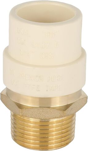(عبوة من 5) EFIELD 3/4"CPVC X 3/4" وصلة نقل ذكر NPT، تركيب أنابيب محول نحاسي (ذكر NPT x CPVC)، (CPVC056-5) in Kuwait