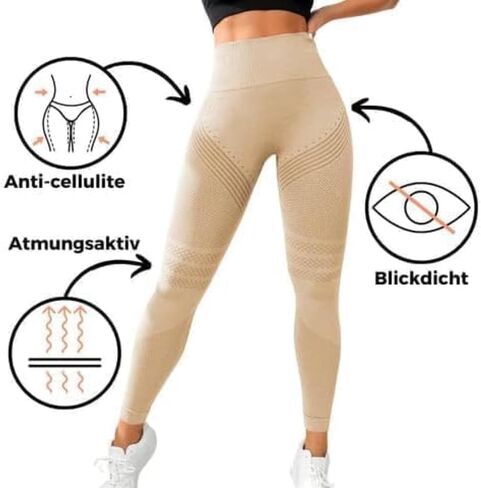 Rachel Wear 3D Sculpting Anti-Cellulite Leggings – High Waist Tummy Control Workout Pants for Women in Saudi Arabia