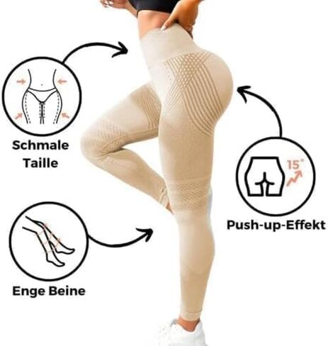 Rachel Wear 3D Sculpting Anti-Cellulite Leggings – High Waist Tummy Control Workout Pants for Women in Saudi Arabia