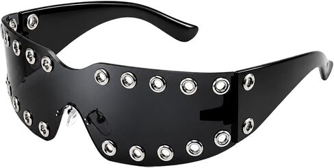 Y2K Sunglasses for Women and Men Trendy 2000s Retro Goth Accessories Rave Shades and Carnival Theme Party Glasses in Kuwait