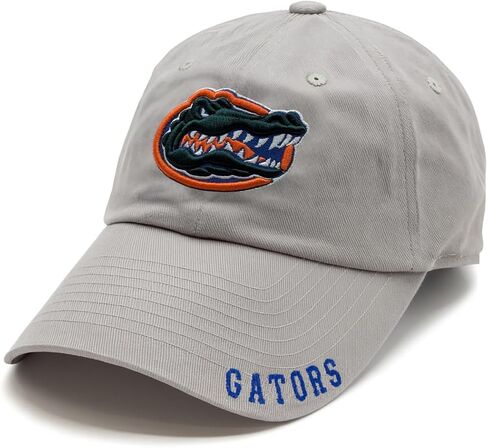 قبعة جامعة فلوريدا مرخصة رسميًا، كلاسيكية مريحة، شعار فريق Gators، مطرزة قابلة للتعديل، قبعة كرة رمادية in Kuwait