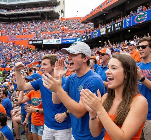 قبعة جامعة فلوريدا مرخصة رسميًا، كلاسيكية مريحة، شعار فريق Gators، مطرزة قابلة للتعديل، قبعة كرة رمادية in Kuwait