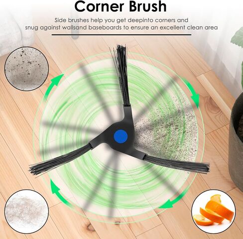 (16 حزمة) قطع غيار X2 Omni متوافقة مع مجموعة ملحقات المكنسة الكهربائية الروبوتية ECOVACS DEEBOT X2 Omni / X2 Pro / X2، 1 أسطوانة ذات شعيرات، 1 أسطوانة مطاطية، 6 مرشحات هيبا، 8 فرش جانبية in Kuwait