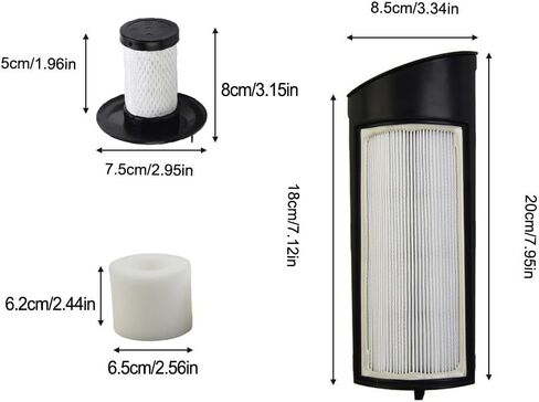 Vacuum Filter Kit with Foam, Post Filters and Soft Roller Brush for Compatible with for SHARK for VERTEX Pro IC160 IC162, Replaces Part 491FFJ160 in Kuwait