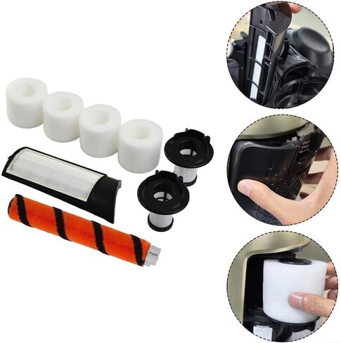 Vacuum Filter Kit with Foam, Post Filters and Soft Roller Brush for Compatible with for SHARK for VERTEX Pro IC160 IC162, Replaces Part 491FFJ160 in Kuwait