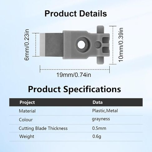 6 قطع من قاطع الخيوط متوافقة مع طابعات Bambu Lab P2S ثلاثية الأبعاد، شفرات قطع رأس أداة بديلة لـ PLA PETG TPU، تقلل انسداد الفوهة للطباعة ثلاثية الأبعاد الدقيقة، ملحقات P2S in Kuwait