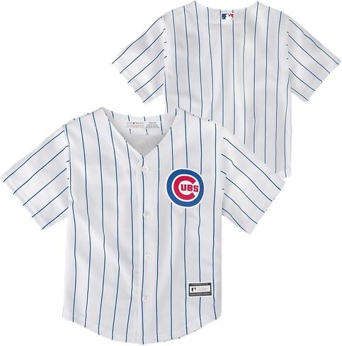Outerstuff Chicago Cubs MLB للرضع من عمر 12 إلى 24 شهرًا، قميص لاعب منزلي أبيض in Kuwait