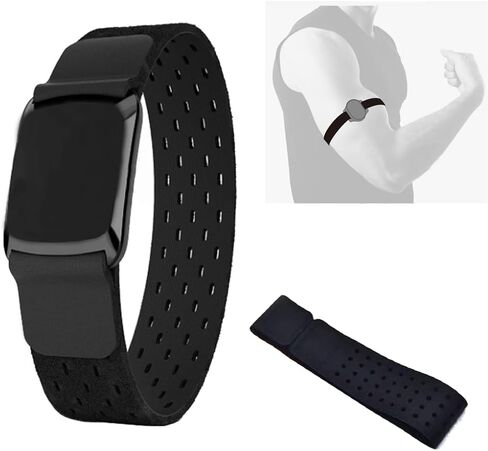 حزام ذراع قابل للتعديل لمراقبة معدل ضربات القلب متوافق مع COOSPO HW807 HW9 HW706 / Wahoo TICKR FIT/CYCPLUS H1 / moofit HW401 / Scosche Rhythm+ 2.0 حزام ذراع لمراقبة معدل ضربات القلب in Kuwait