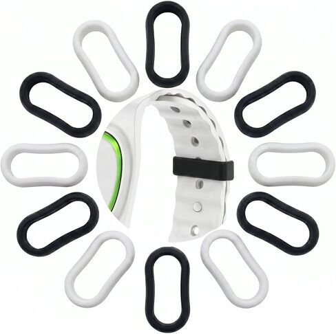 12 حلقة تثبيت من السيليكون متوافقة مع MagicBand+ وMagic Bands 2.0، حامل مشابك حلقة آمنة مضادة للانزلاق لأساور المعصم في المتنزهات (12 لونًا متنوعًا) in Kuwait