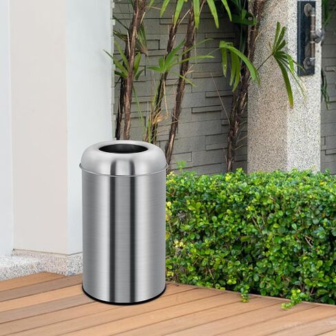 Garvee 13 gal/50 L Open Top Trash Can, Stainless Steel Garbage Can with Removable Inner Bucket, Heavy Duty Commercial Grade Round Waste Container for Kitchen, Home, Office in Kuwait