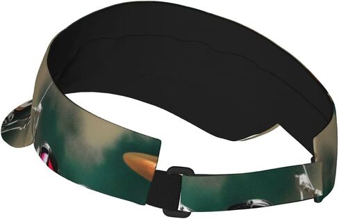 Jazz Drum Print Cooling Stretchy Visor Unisex Visor Hat for Men and Women, No Slip,Sun Protection Visor Black in Kuwait