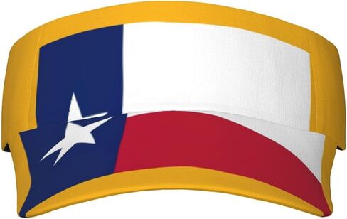Texas State Flag Print Cooling Stretchy Visor Unisex Visor Hat for Men and Women, No Slip,Sun Protection Visor Black in Kuwait