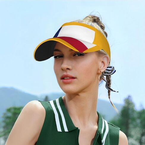 Texas State Flag Print Cooling Stretchy Visor Unisex Visor Hat for Men and Women, No Slip,Sun Protection Visor Black in Kuwait
