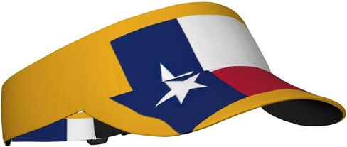 Texas State Flag Print Cooling Stretchy Visor Unisex Visor Hat for Men and Women, No Slip,Sun Protection Visor Black in Kuwait
