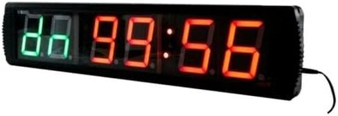 ساعة حائط بفاصل زمني للياقة البدنية بإضاءة LED مقاس 4 بوصات العد التنازلي الرقمي LED عالي الجودة/لأعلى للياقة البدنية المتقاطعة متعددة الوظائف in Kuwait