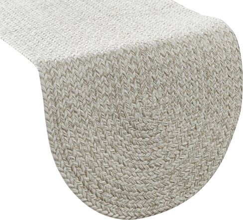 Park Designs Sea Salt Table Runner 60" x 14", Braided | Cotton | Woven Texture | Beige, Cream & Tan | Farmhouse Table Decor in Kuwait