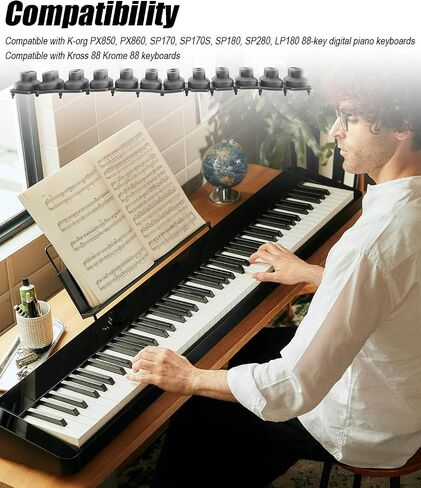 Key Contact Rubber Conductive Silicon Strip Compatible with K-org SP170 SP180 SP280 LP180 Piano Keyboard, Rubber Key Contact Strip Fit for Kross 88 Krome 88, 8PCS in Kuwait