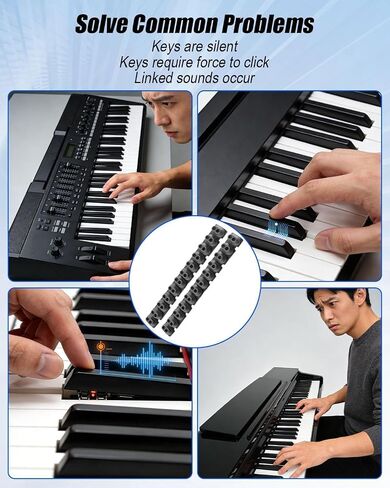 Key Contact Rubber Conductive Silicon Strip Compatible with K-org SP170 SP180 SP280 LP180 Piano Keyboard, Rubber Key Contact Strip Fit for Kross 88 Krome 88, 8PCS in Kuwait