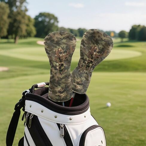 Howilath PU Leather Golf Headcovers Set for Driver, Fairway Woods Hybrid with Double Elastic Band for Men & Women in Kuwait