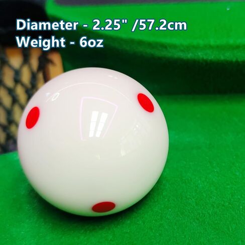 Red Dot Billiards Ball with Gloves – 2.25 Inch Regulation Practice Pool Ball for Spin & Aim Mastery, Perfect for Beginners to Pros Pool Table Accessories in Kuwait