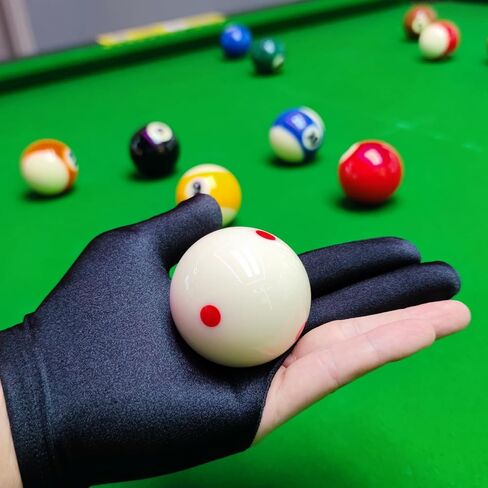 Red Dot Billiards Ball with Gloves – 2.25 Inch Regulation Practice Pool Ball for Spin & Aim Mastery, Perfect for Beginners to Pros Pool Table Accessories in Kuwait