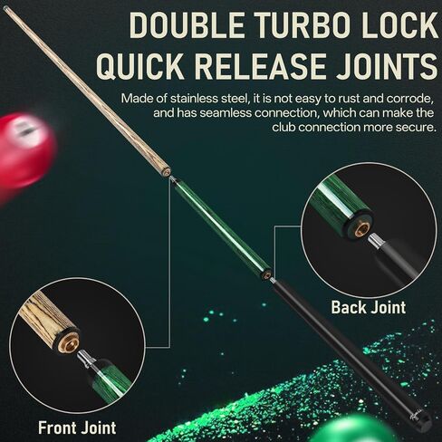 عصا Kmise Break Jump Cue، عصا حمام السباحة 23oz للفواصل المتفجرة والقفزات السهلة، عصا البلياردو الثقيلة والكسر مع طرف كسر احترافي 14 مم (أخضر) in Kuwait