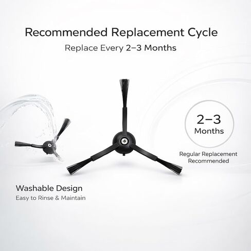 9 Pack Black Side Brush Replacement Compatible with Roborock S8 Pro Ultra, S8 MaxV Ultra, S8 Series Robot Vacuum Accessories – Also Fits Qrevo, S7 Max Ultra, Q7 Max Models in Kuwait