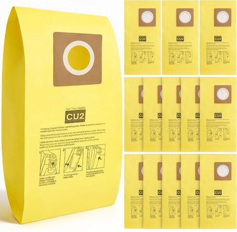 14 حزمة من أكياس المكنسة الكهربائية AH10243 لمنظفات هوفر التجارية Hushtone CU2 العمودية CH54013 CH54015 CH54113 CH54115#Part AH10243 in Kuwait