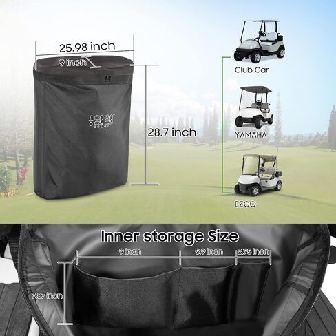 حقيبة شحن لعربة الجولف 10L0L، حقيبة تخزين للمقعد الخلفي لراكبين من أجل Yamaha، EZGO TXT/RXV، Club Car DS/Precedent، 800D PVC مقاومة للماء، بدون تثبيت الحفر in Kuwait