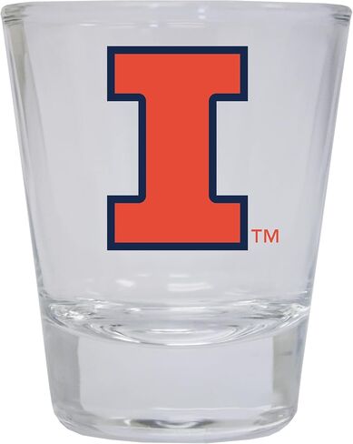 Illinois Fighting Illini Round Shot Glass Officially Licensed Collegiate Product in Kuwait