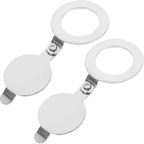 CHILDWEET 2pcs Copper Door View Cover for Home and Office, Thick Silver Peephole Privacy Protection with Modern Attractive Style, Versatile Use for Door and Window Entry Security in Kuwait