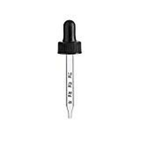 Premium Vials, 1oz 30ml, Black Regular Calibrated Measured Marked Dropper for Boston Round Bottles w/ 20-400 Neck Finish, 12 Pack in Kuwait