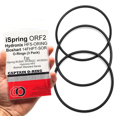 Captain O-Ring – Replacement ORF2 / HF5-ORING / 14FHPT-SOR O-Rings for iSpring RCB3P, WCB32C, WCB32O, Hydronix HF5, and Boshart Standard Water Filter (3 Pack) in Kuwait
