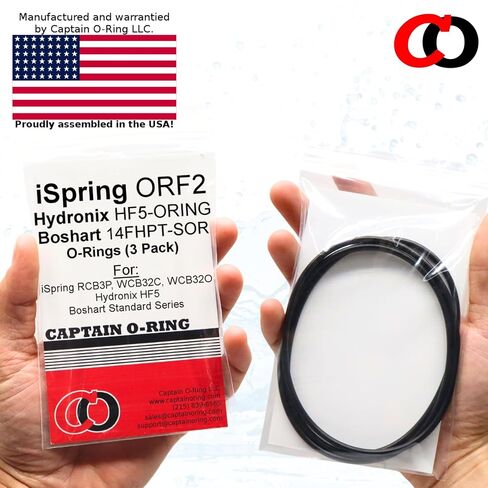 Captain O-Ring – Replacement ORF2 / HF5-ORING / 14FHPT-SOR O-Rings for iSpring RCB3P, WCB32C, WCB32O, Hydronix HF5, and Boshart Standard Water Filter (3 Pack) in Kuwait